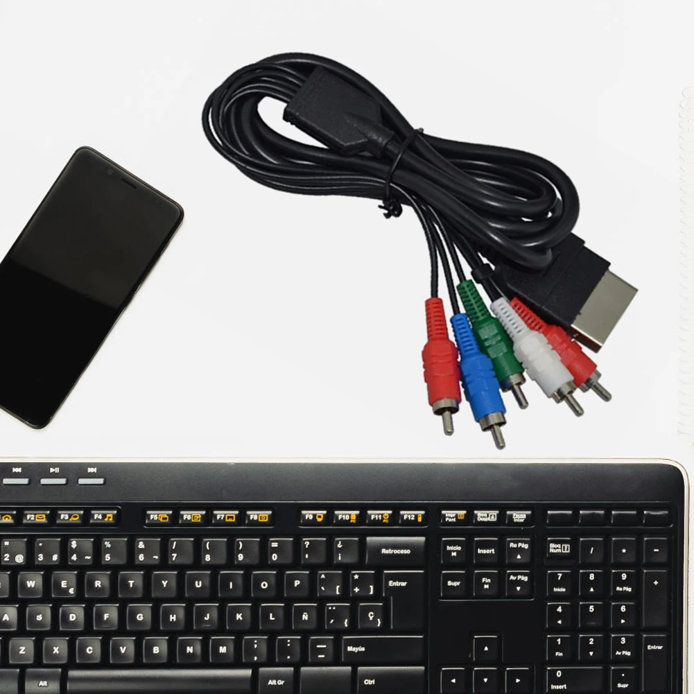 Kabel audio-wideo RCA 1,8 m Kabel AV Kabel komponentowy AV o wysokiej rozdzielczości Kabel audio-wideo RCA do Microsoft Classic Original Xbox