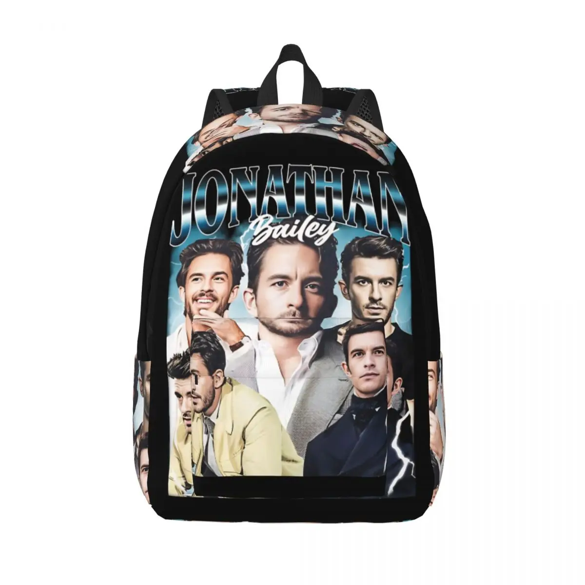 Vintage Jonathan Bailey Pop Actor for Teens Student School Bookbag Daypack Elementary High College Hiking