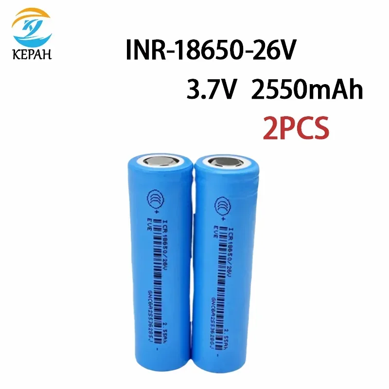 

Original 18650-26V lithium battery, 3.6V, 2550mah, suitable for electronic products such as toy flashlights
