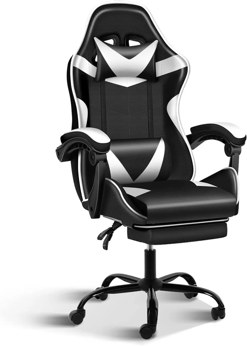 

YSSOA Gaming Chair with Footrest, Big and Tall Gamer Chair, Racing Style Adjustable Swivel Office Chair, Ergonomic Video Game Ch