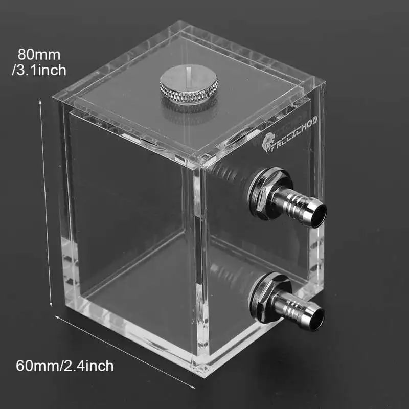 تبريد مياه أكريليك شفاف ، خزان تبريد مياه بالكمبيوتر ، ملحقات نظام تبريد سائل ، خزان كمبيوتر