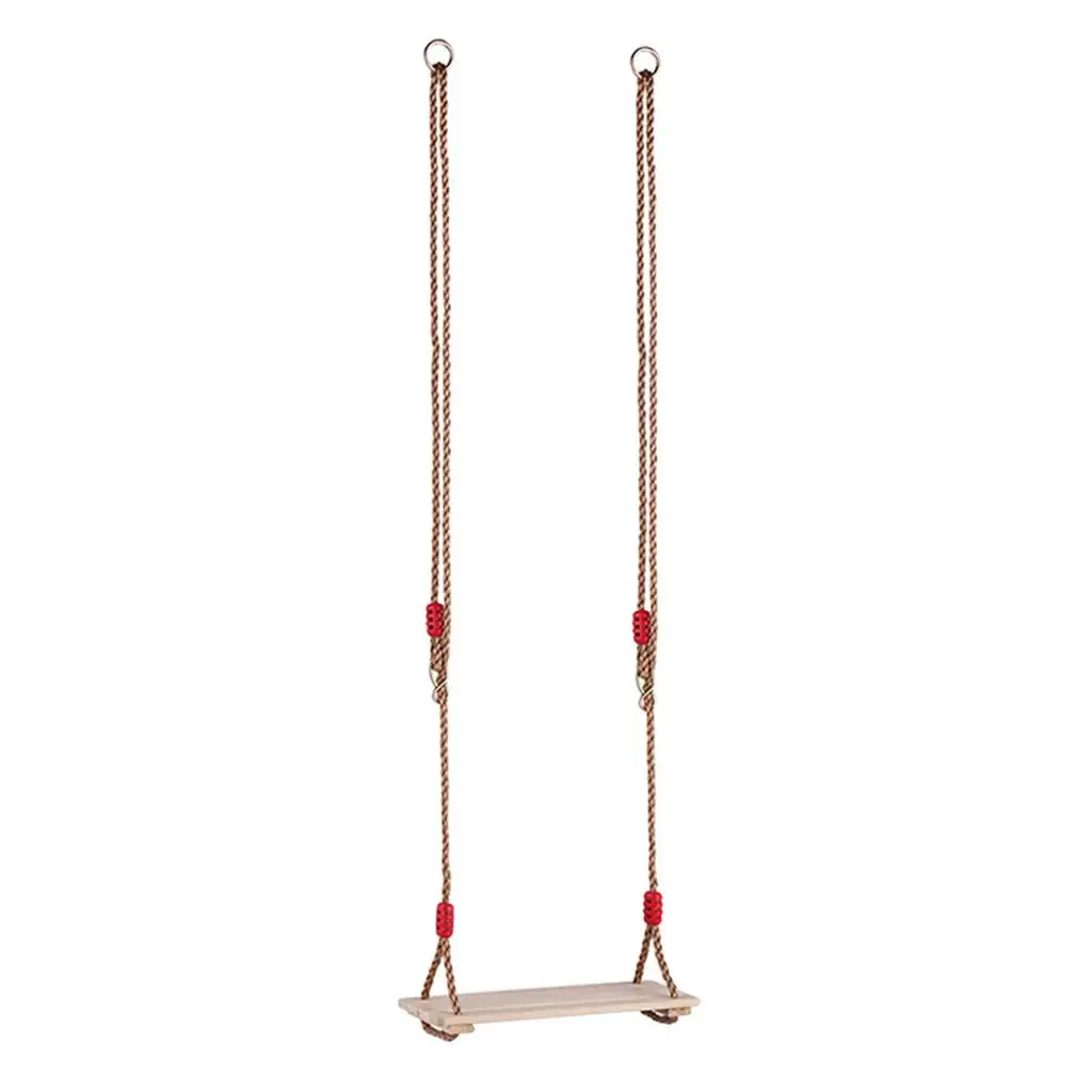 

Wooden Hanging Swings Seat With 180cm Length Adjustable Rope, Swing Seat