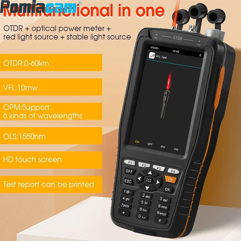 AUA28U 1550nm 60KM Visual fault locator for Testing Ethernet Cable Distance Mini Fiber Optic OTDR Optical Fiber Reflectometer