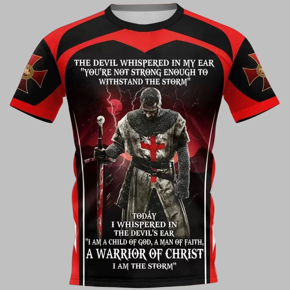 

2026 New 3D Cool Knights Templar Printed T Shirt of The Knights Templar Graphic T-shirts Mens Kid Short Sleeves Clothing Moto
