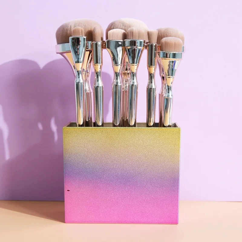 9Pcs/set Pink Gold Luxury Makeup Brushes Set Powder Eyeshadow Foundation Lip Brush Blending Make up brush Kits maquiagem