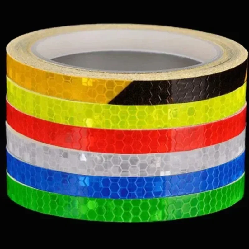 Bicycle Reflective Sticker, Bicycle Fluorescent Reflective Tape, MTB Bicycle Tape, Safety Decorative Sticker Accessory 1cmx8m