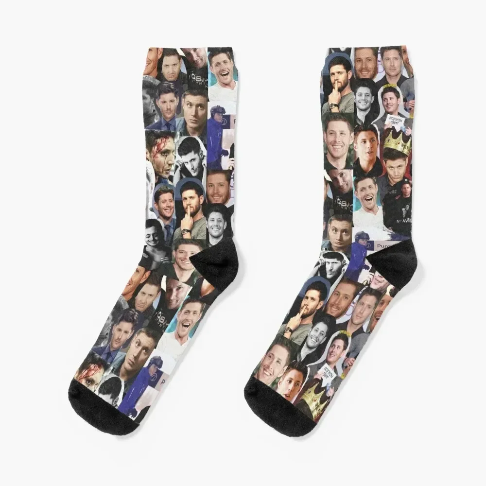 

Jensen Ackles Collage Socks with print luxury Socks Male Women's