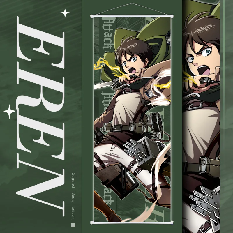 

Anime Attack on Titan Levi Ackerman Eren Jaeger Mikasa·Ackerman Cosplay Hang A Picture Poster Wall Painting Birthday Xmas Gift