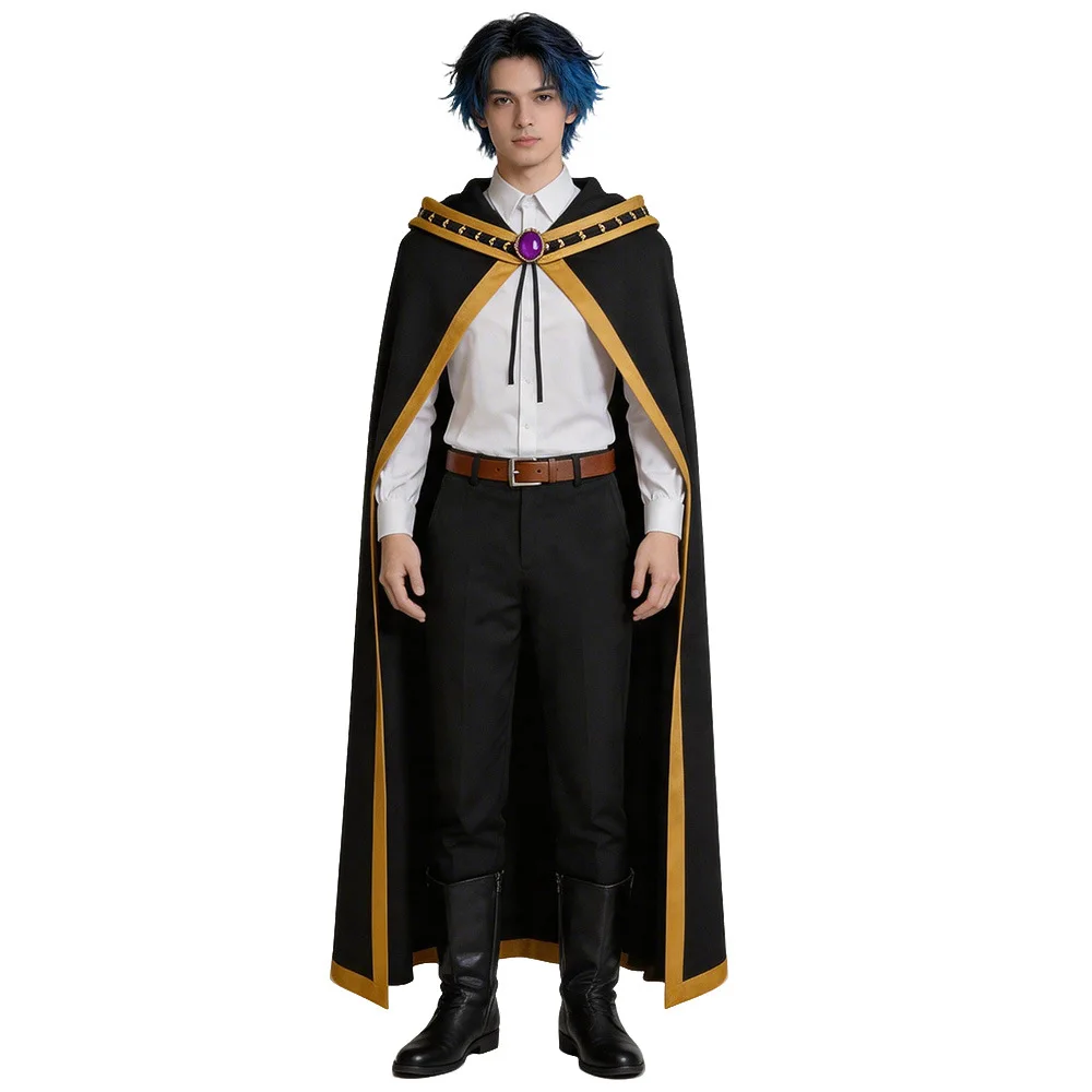 Disfraz de Wistoria de Wand and Sword, disfraz de Wistoria para hombre, chal, capa, ropa, uniforme de Halloween