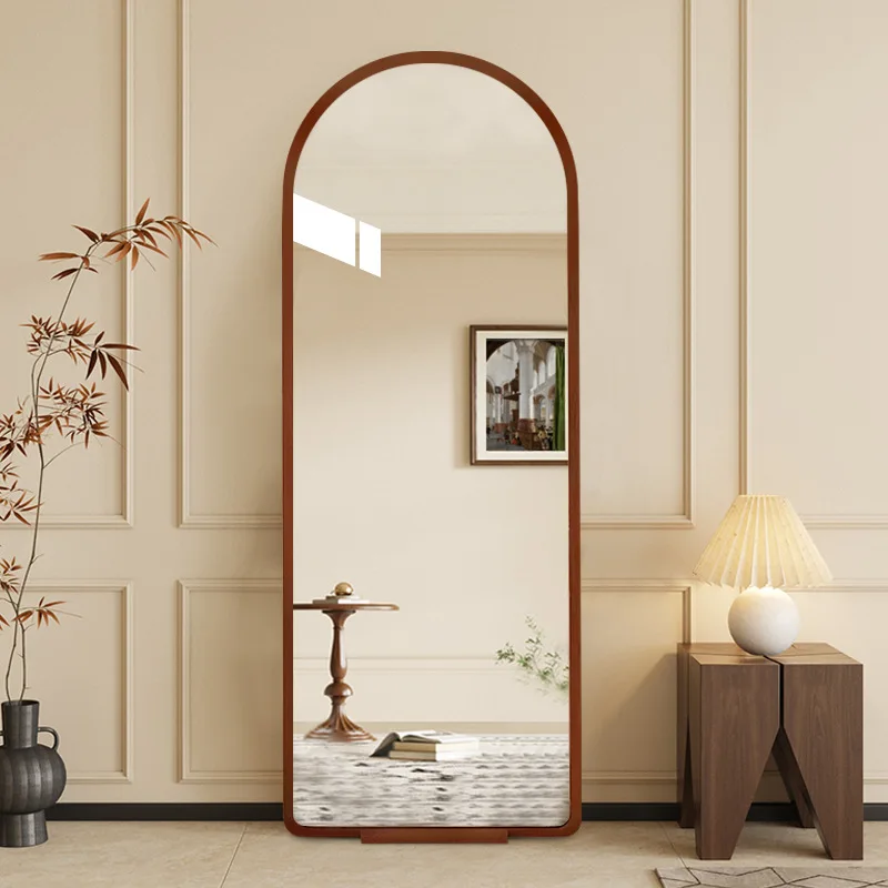 Medieval full-length mirror home floor-to-ceiling mirror French retro wall-mounted bedroom clothing store