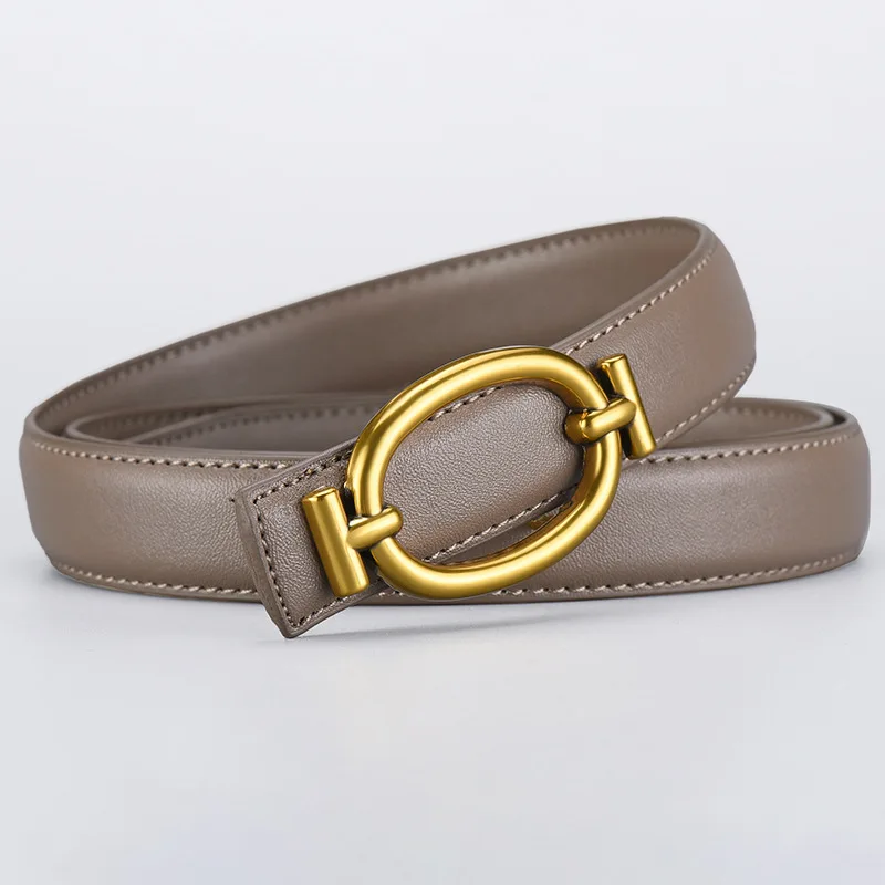 Кожаный женский ремень с пряжкой, джинсовые аксессуары, универсальные ретро и простые женские тонкие ремни для роскошных дизайнерских брендов