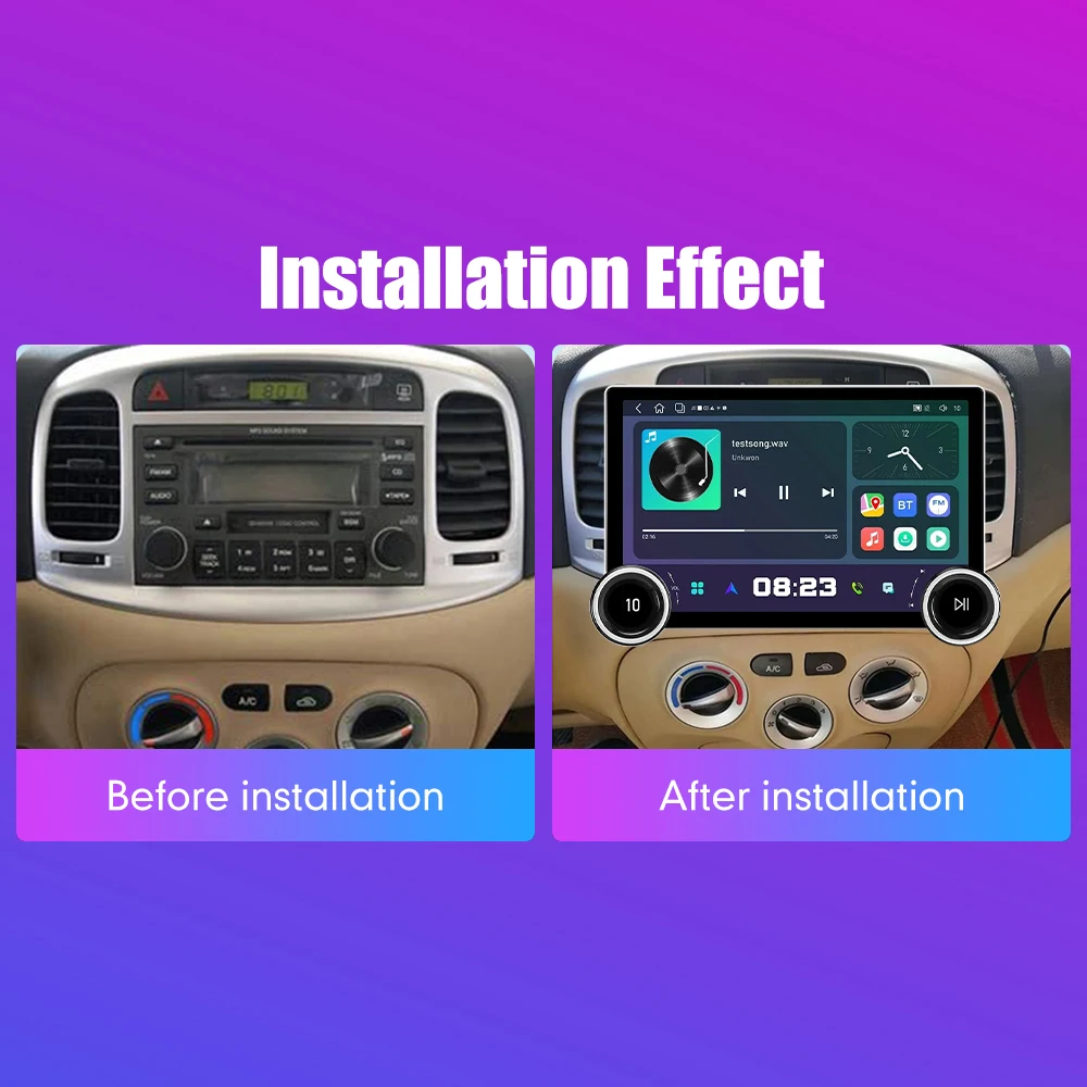 11.8 Inch 2K Double Knobs 2 Din Car Radio For Honda Accent 2008-2011 Car Radio DVD Multimedia Video Player Android Auto Carplay