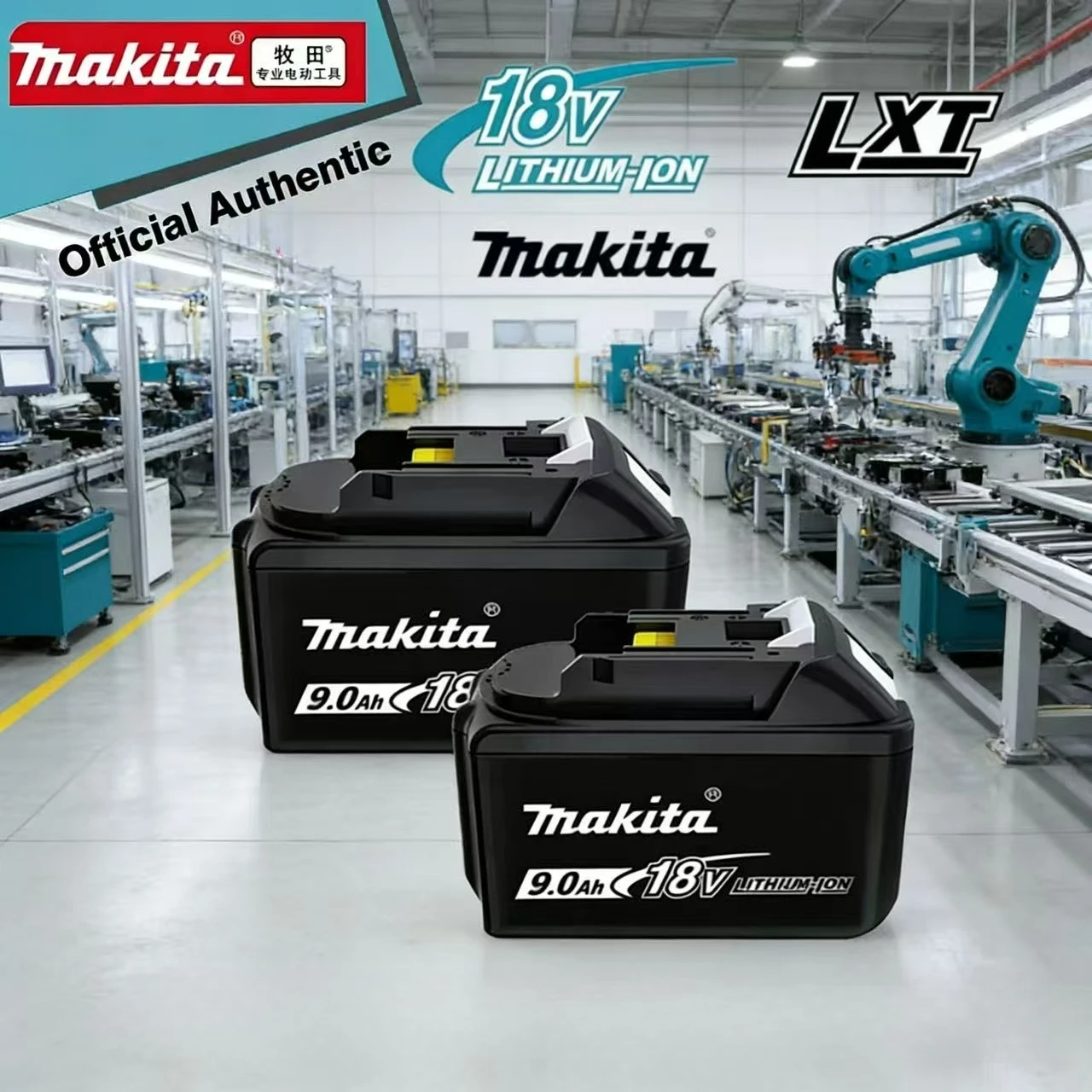 

Makita 18V Power Tools Battery, BL1815 BL1820 BL1830 BL1840 BL1850 BL1860 Models, Fits Drill Angle Wrench for Professional Use