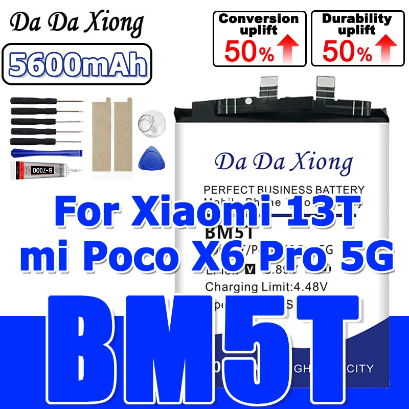 Image of 5600mAh Hochleistungsakku BM5T für XIAOMI 13T / mi Poco X6 Pro 5G Handy-Akku + Werkzeug Schneller Versand