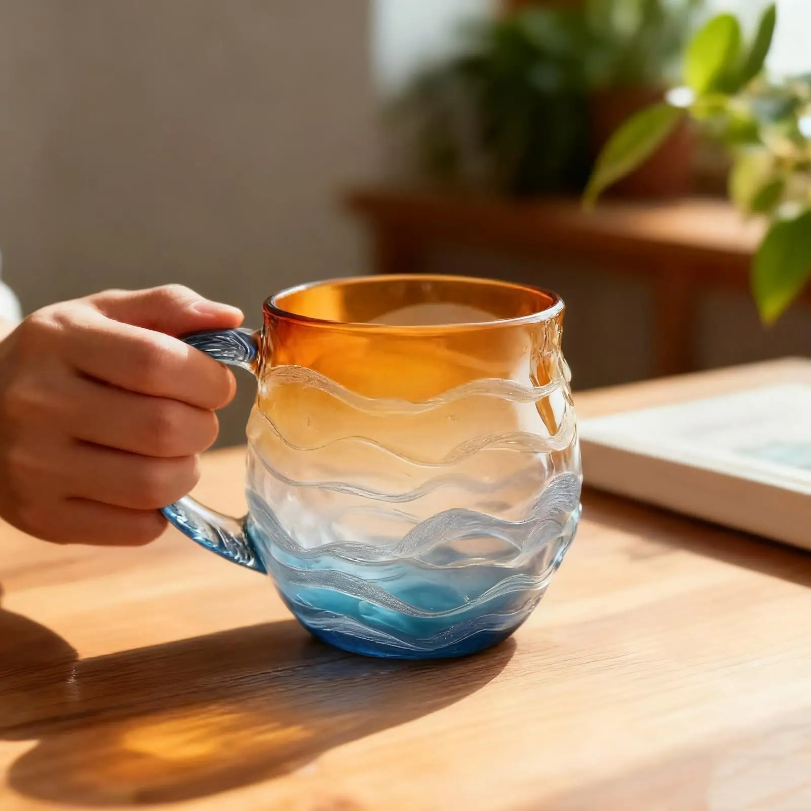 

Sunset Coffee Mug Glass Sea Sunset Cup Creative Drinking Cup For Home Camping Bedroom Coffee Tea Milk Cold And Hot Beverages