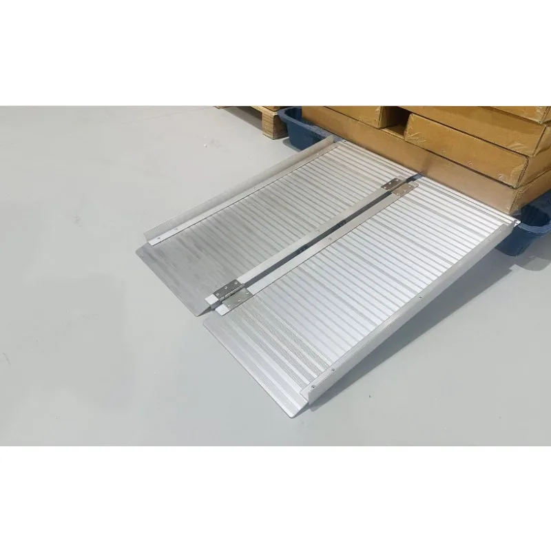 Folding Aluminum Wheelchair Ramp Portable Access Slope Board For Steps Curbs Entryway Mobility Aid