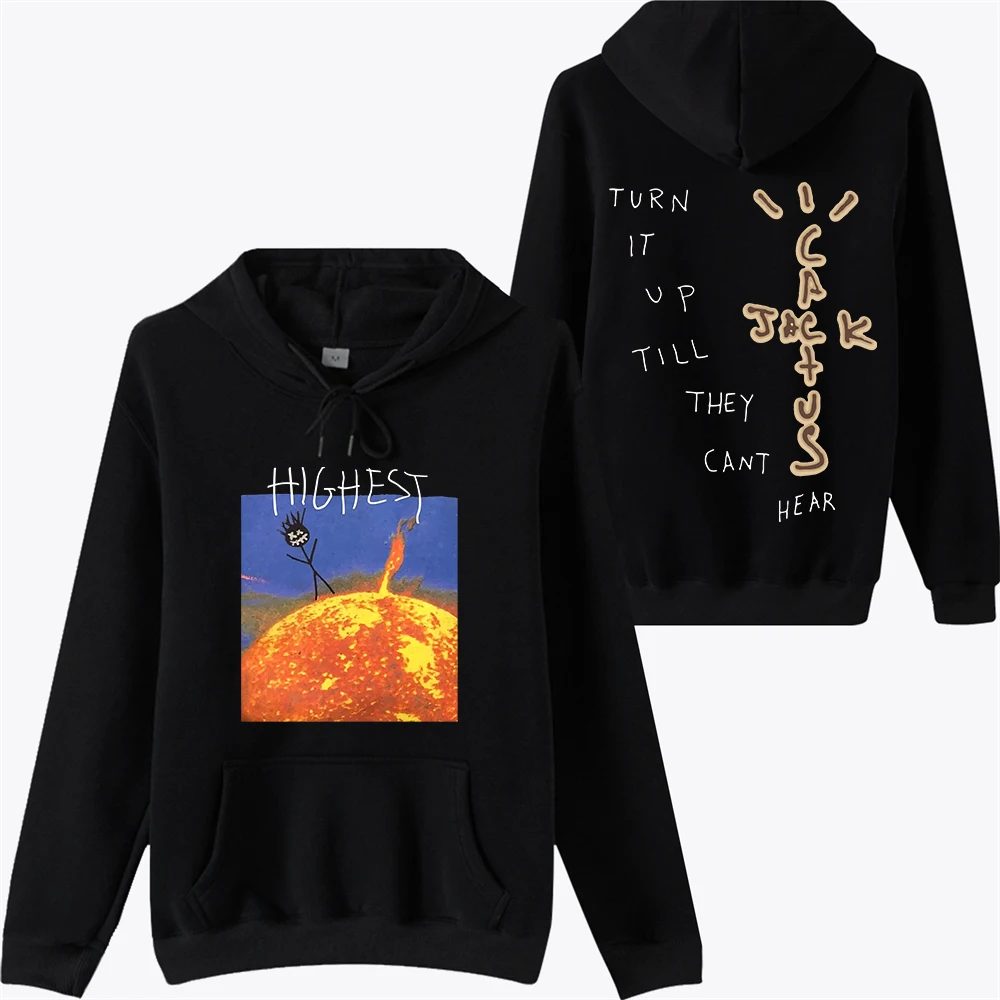 100% Cootton New jack cactus Highest Sun Astroworld Pullover Men Women Best-Quality Sweatshirts Cactus Jack Astroworld Hoodie