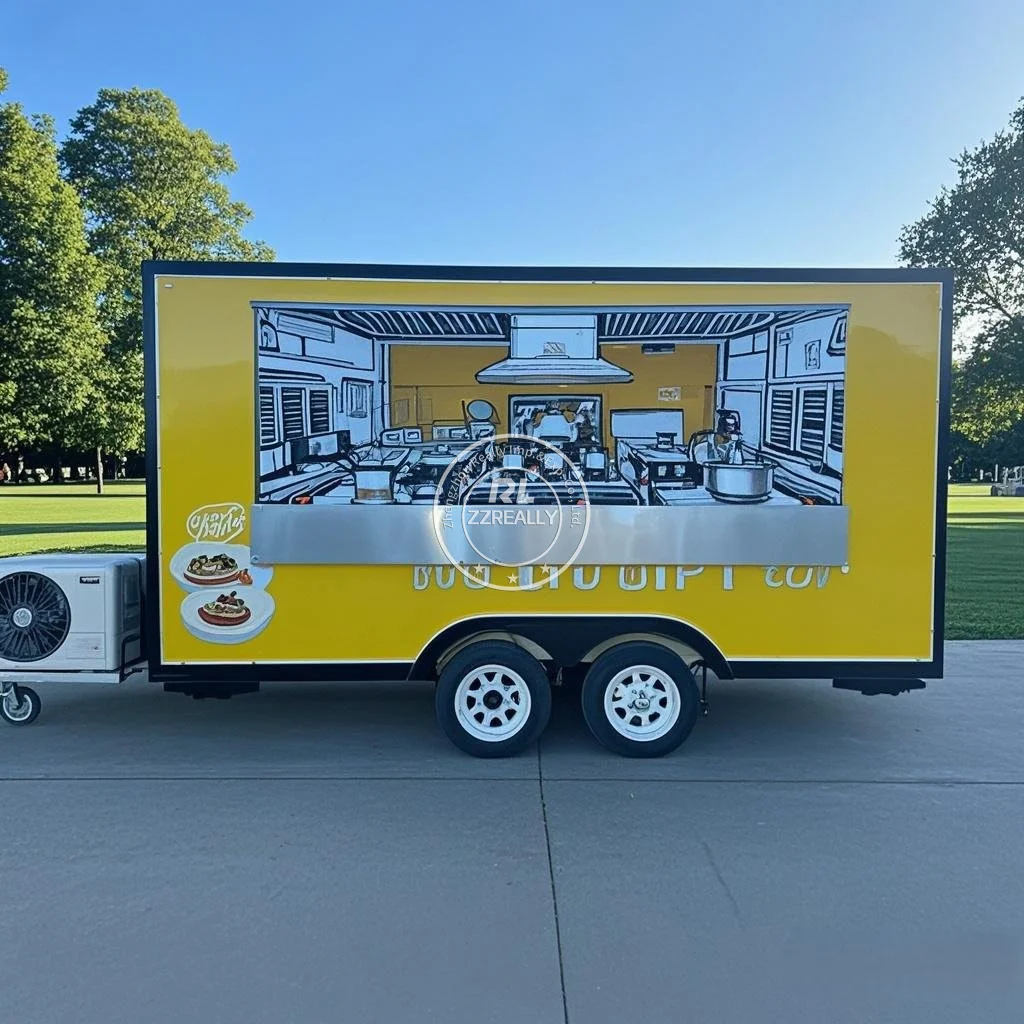 

NEW Street Outdoor Bbg Concession Catering Trailer Mobile Food Truck Fully equipped food truck with full kitchen