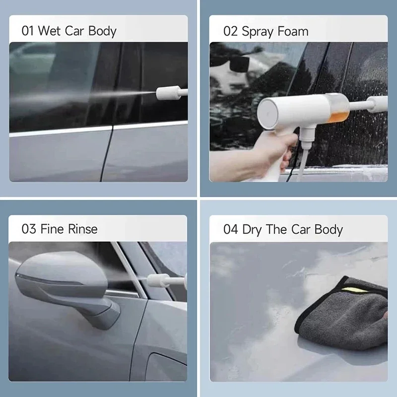 Electric Car Washer 2.4MPA High Pressure Cleaner Foam Nozzle For Auto Cleaning Care Cordless Car Wash Spray