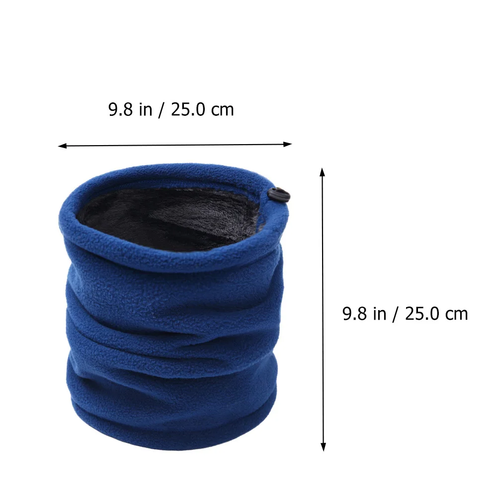 

2Pcs Winter Neck Warmer Scarf Fleece Double Layer Multifunctional Collar Scarf Mask Beanie Hat for Outdoor Winter Neck Warmer