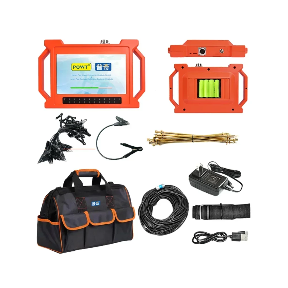 PQWT GT500A Borehole Water Detector Underground Finder 18 Channels Geophysical Water Survey Equipment