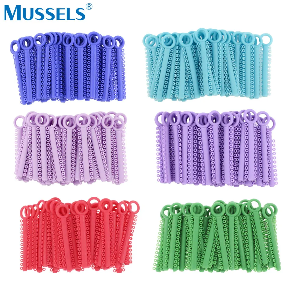 20 bastoncini = 520 pezzi fascette elastiche ortodontiche dentali elastici per staffe bretelle odontoiatria anello elastomerico leghe laboratorio