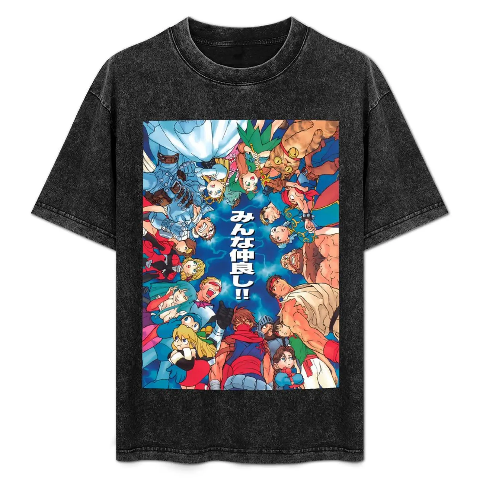 

Retro Capcom art Psx manga style T-Shirt Urban Casual Loose Fit Tee
