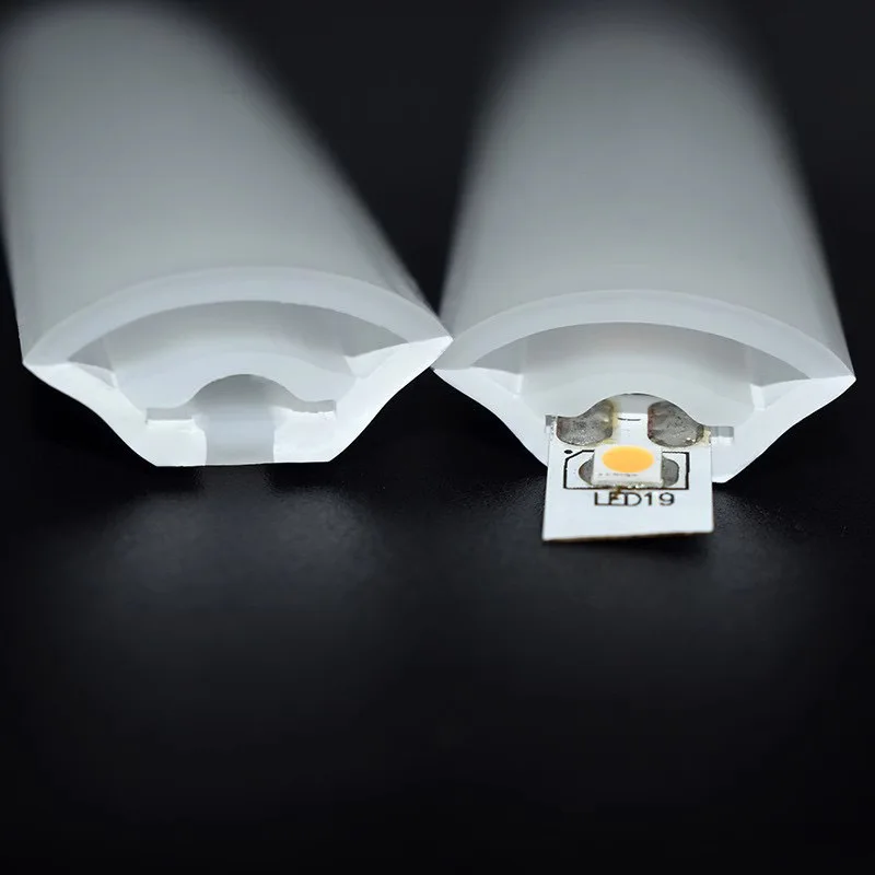 V-style Flexible LED Neon Silicone Lamp Outdoor Waterproof Soft Silica Gel Ribbon Rope Tube Linear Strip Light Fan-shap Luminous