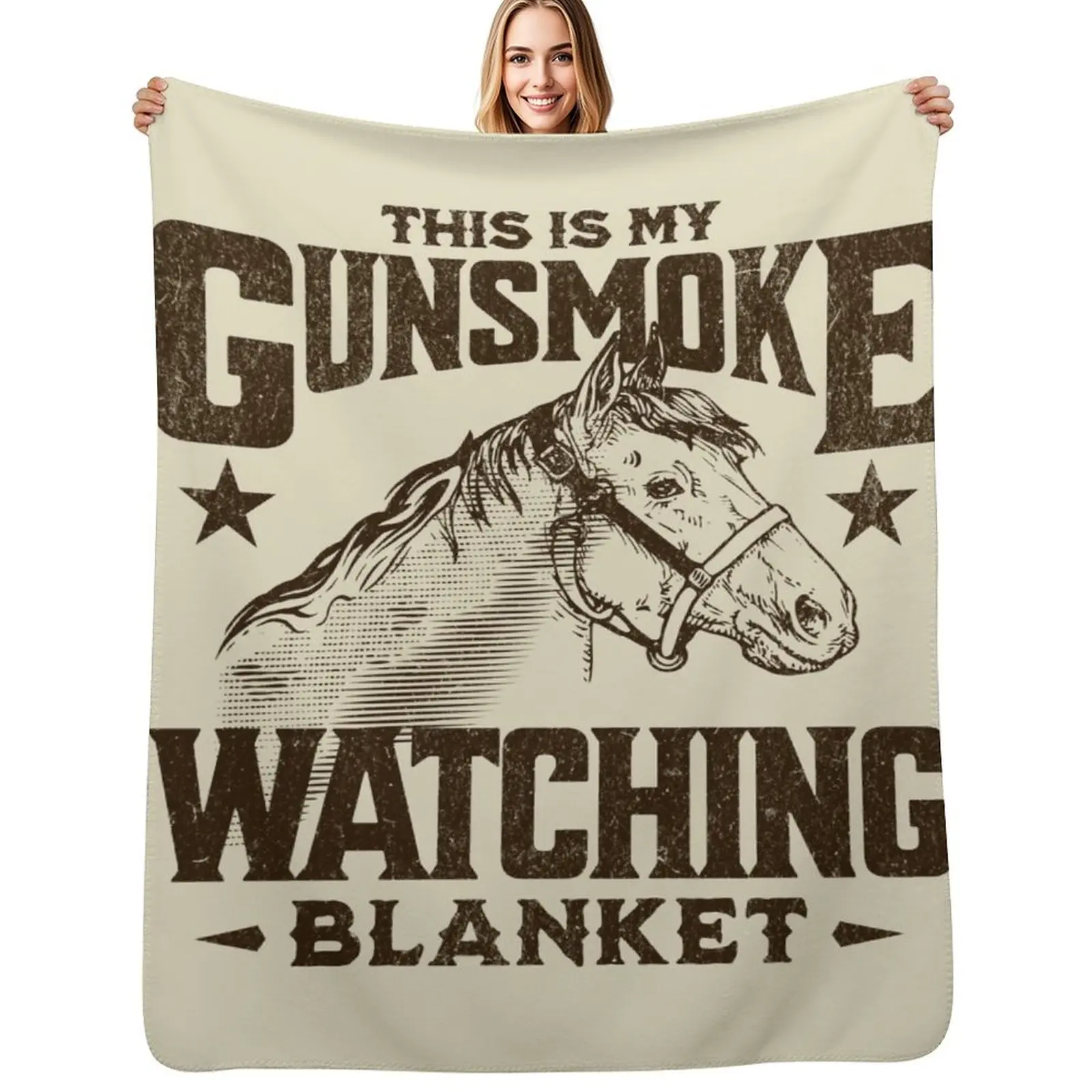

This Is My GUNSMOKE Watching Blanket | Funny Retro TV Throw Blanket Thermal Baby warm winter Moving Blanket