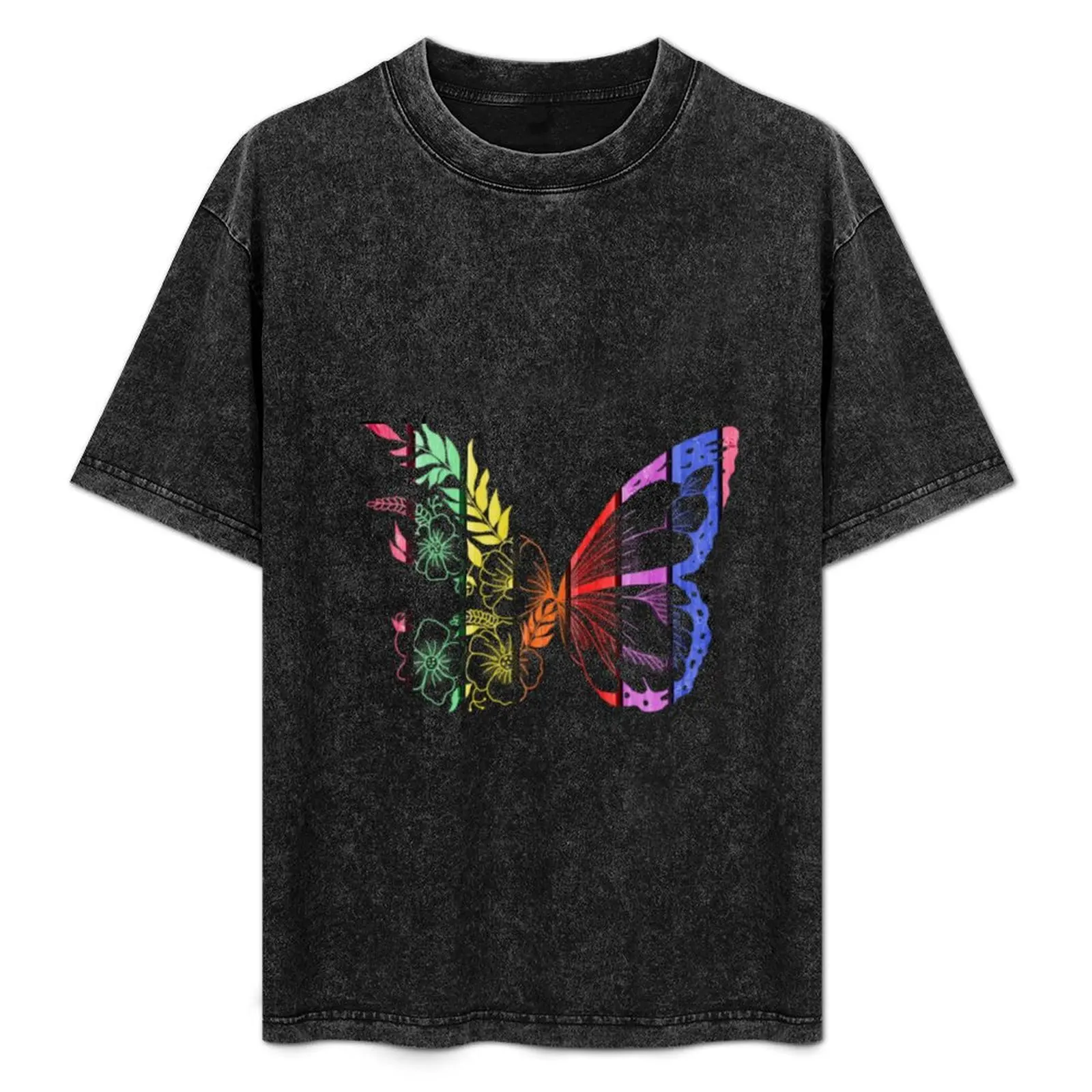 

Copy of beautiful colorful butterfly design t-shirt T-Shirt cute tops blanks graphics fruit of the loom mens t shirts