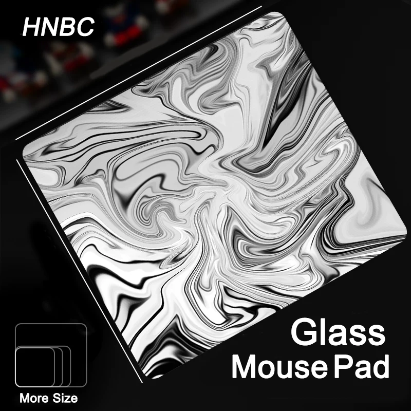 

Art Line Tempered Photovoltaic Large Glass Gaming Mouse Pad - Minimalist Smooth Surface for FPS eSports & Office Home Use