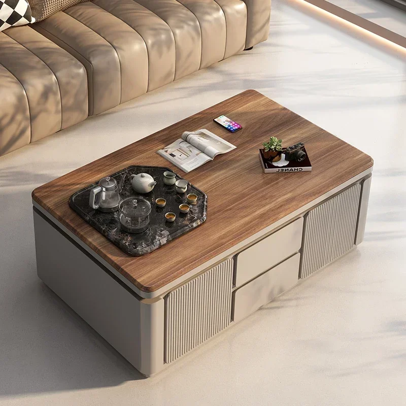 

G Solid wood natural marble high-end Kung Fu tea table modern simple villa office