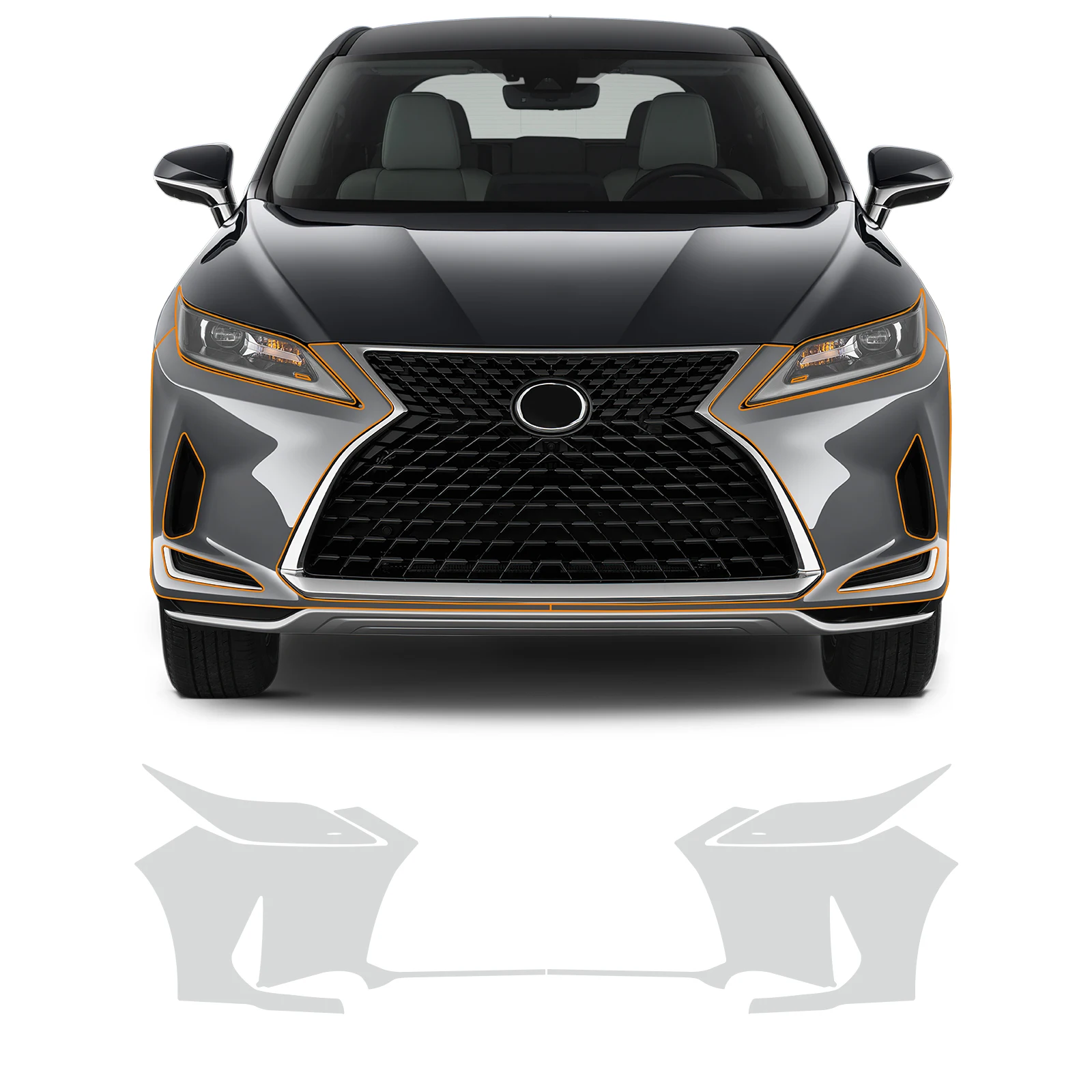 

For Lexus RX Series 2020 2021 2022 Invisible Car Wrap TPU Film Protective Layer Scratch Resistant Car Parts Accessories