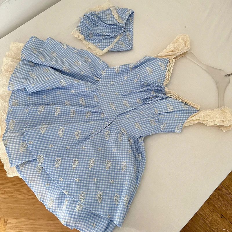 فستان قصير منقوش من MEXZT Kawaii للنساء فساتين مرقعة من الدانتيل مكشكشة للحفلات صيفية كلاسيكية بأكمام طائرة فساتين ضيقة