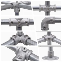 OD 25mm Pipe fitting Pipe joint Connector Elbow Tee Base Flat Fitting Connection Fastener Steel Tube Shelf Parts Aluminum alloy