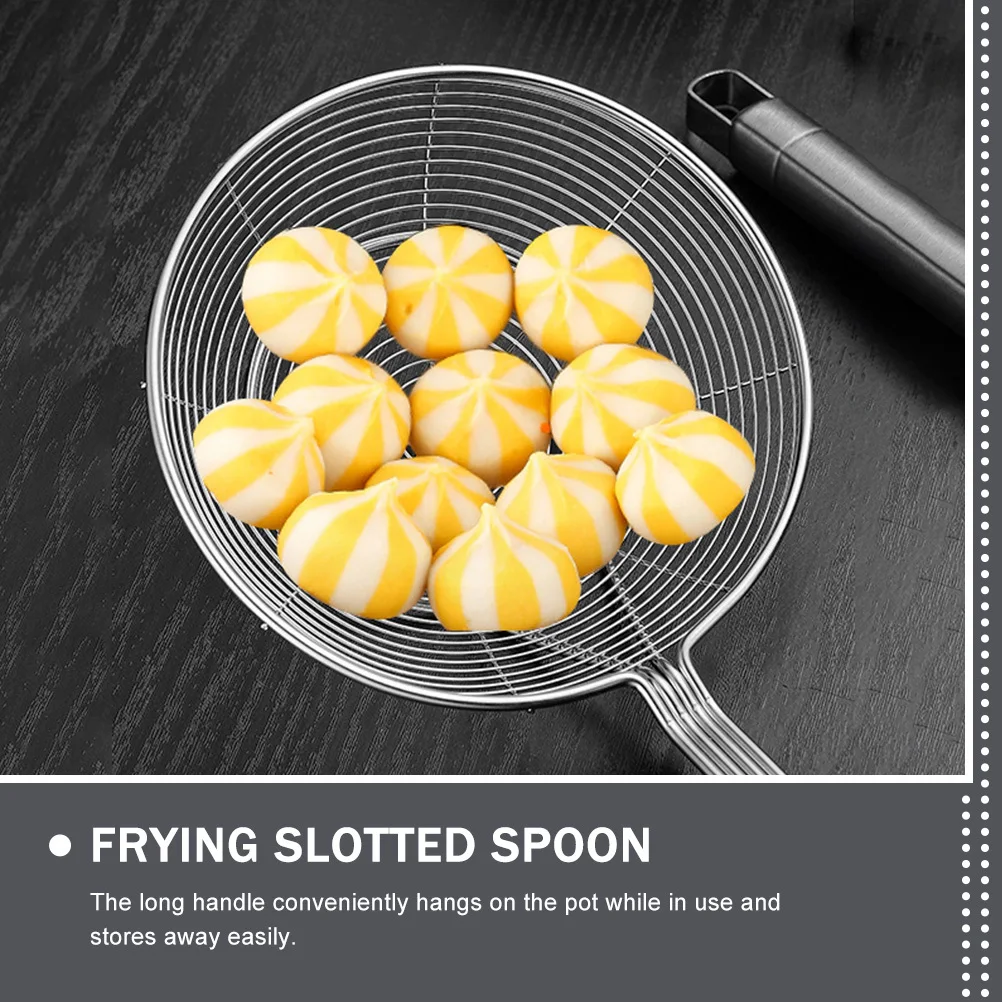 

2Pcs Hotpot Strainer Spoon Stainless Steel Colander Scoop Frying Slotted Kitchen Gadget Ergonomic Handle Easy Clean