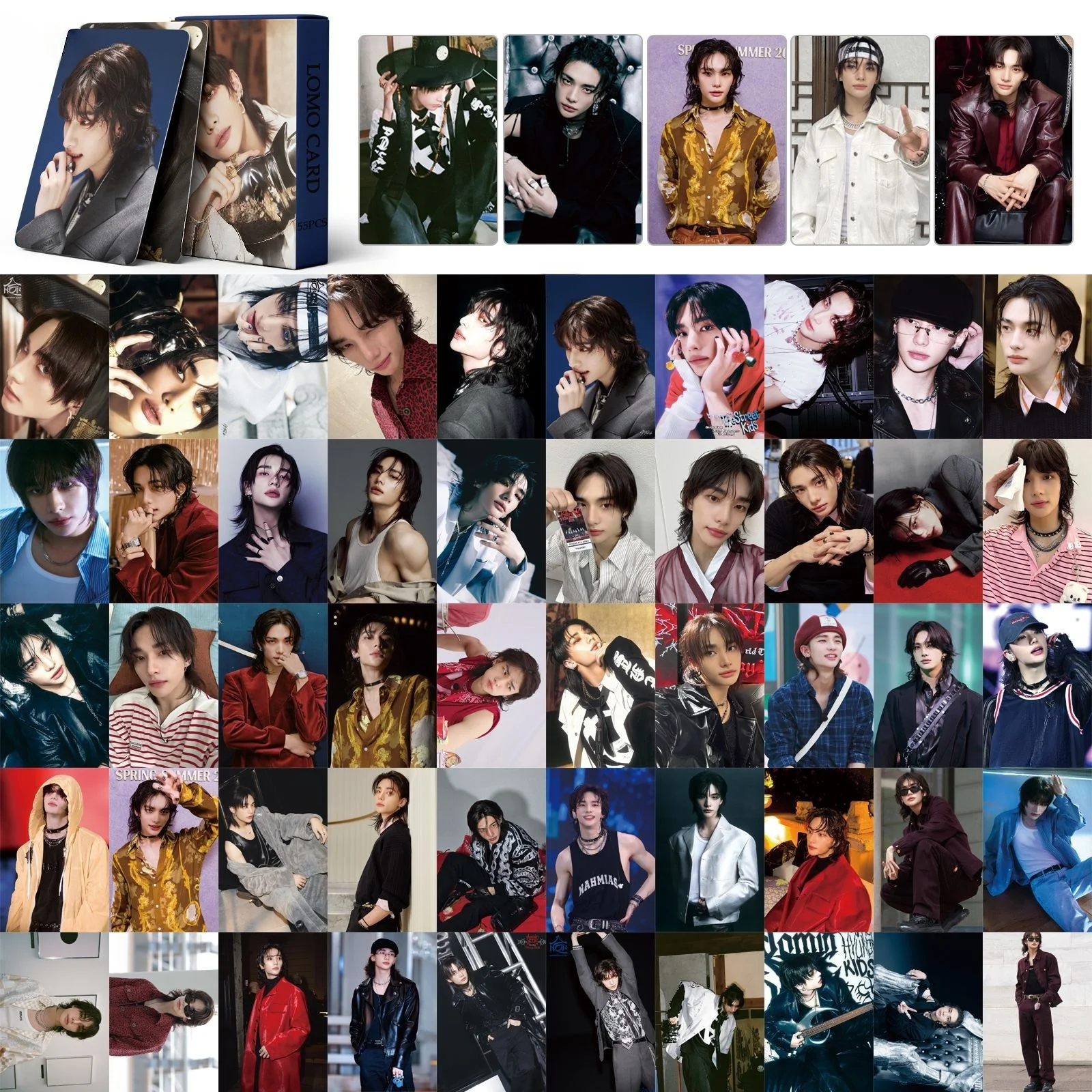 55PCS Boy Group Star Mini Cards Solo LOMO Postcards Fans Support Collection Cards birthday gifts