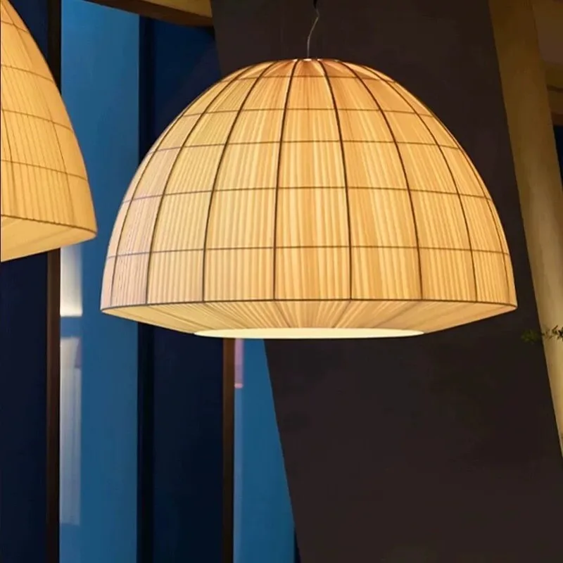 

Nordic Fabric Pendant Lights LED Living Room Bedroom Hotel Hot Pot Shop Restaurant Spotlight Modern Indoor Decoration Hang Lamps