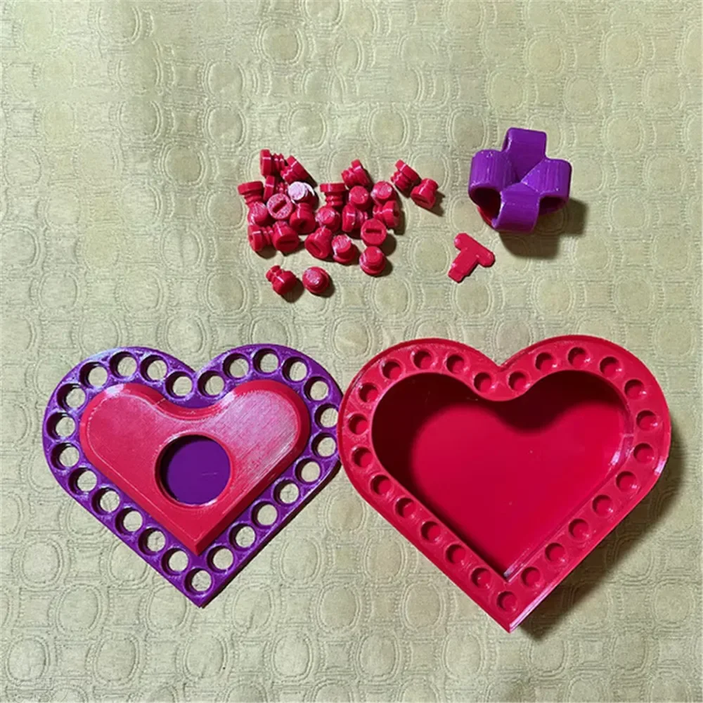 3D Printed Heart-shaped Gift Box for Valentine's Day Confession Wedding Storage Annoying Gift Ring Necklace