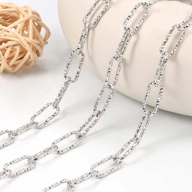 1Meter Stainless Steel Oval Chains For Needlework DIY Jewelry Findings Necklaces Bracelets Making Accessories Supplies Wholesale