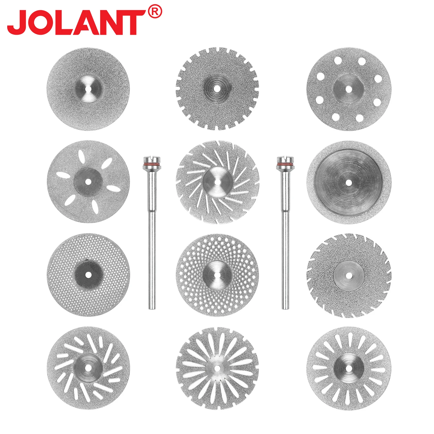JOLANT 5pcs Dental Lab Ultra Thin Cutting Disc Double Sided Diamond Disk for Separating Polishing Ceramic Crown Plaster