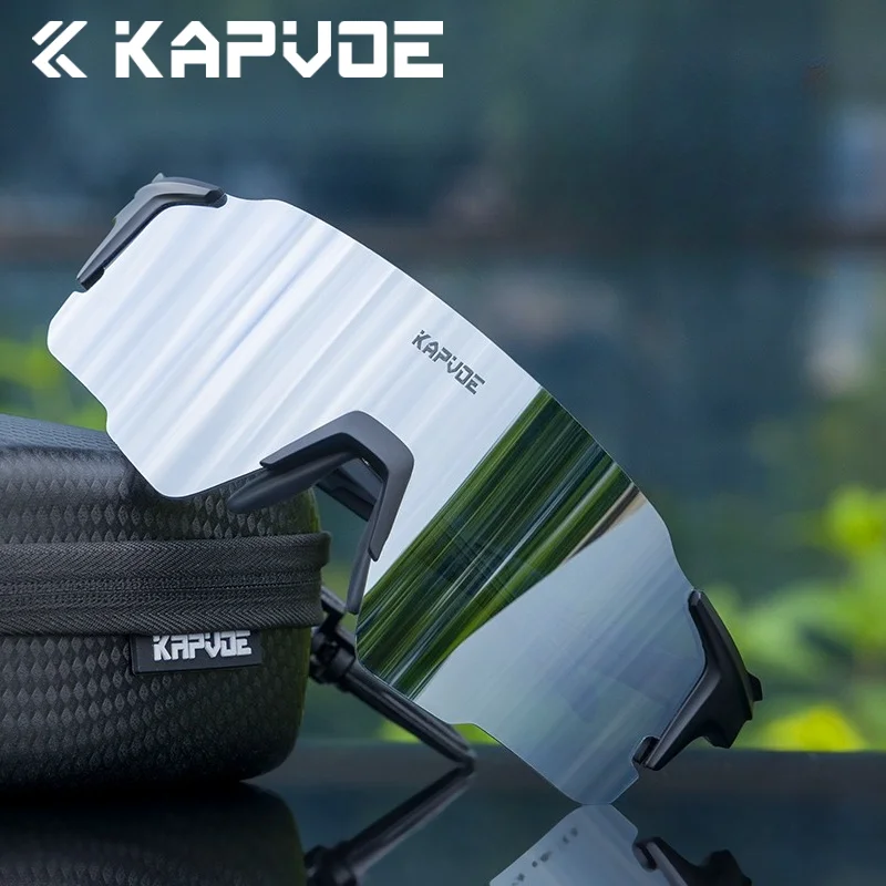 

KAPVOE Outdoor Sports Glasses Men's Fishing Motorcycle Sunglasses Women's Bicycle Running Eyewear UV400 Windproof Goggles