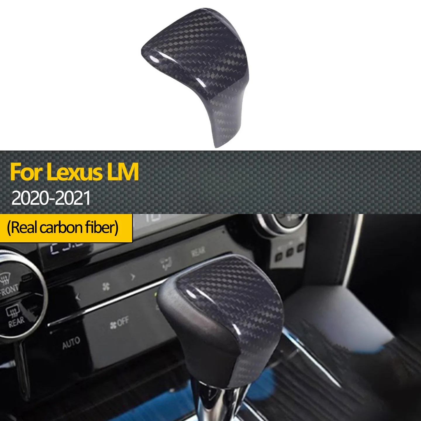 

Подходит для Lexus LM 2020-2021 гг., декоративная крышка ручки переключения передач из настоящего углеродного волокна, внутренняя модификация с сухим карбоном