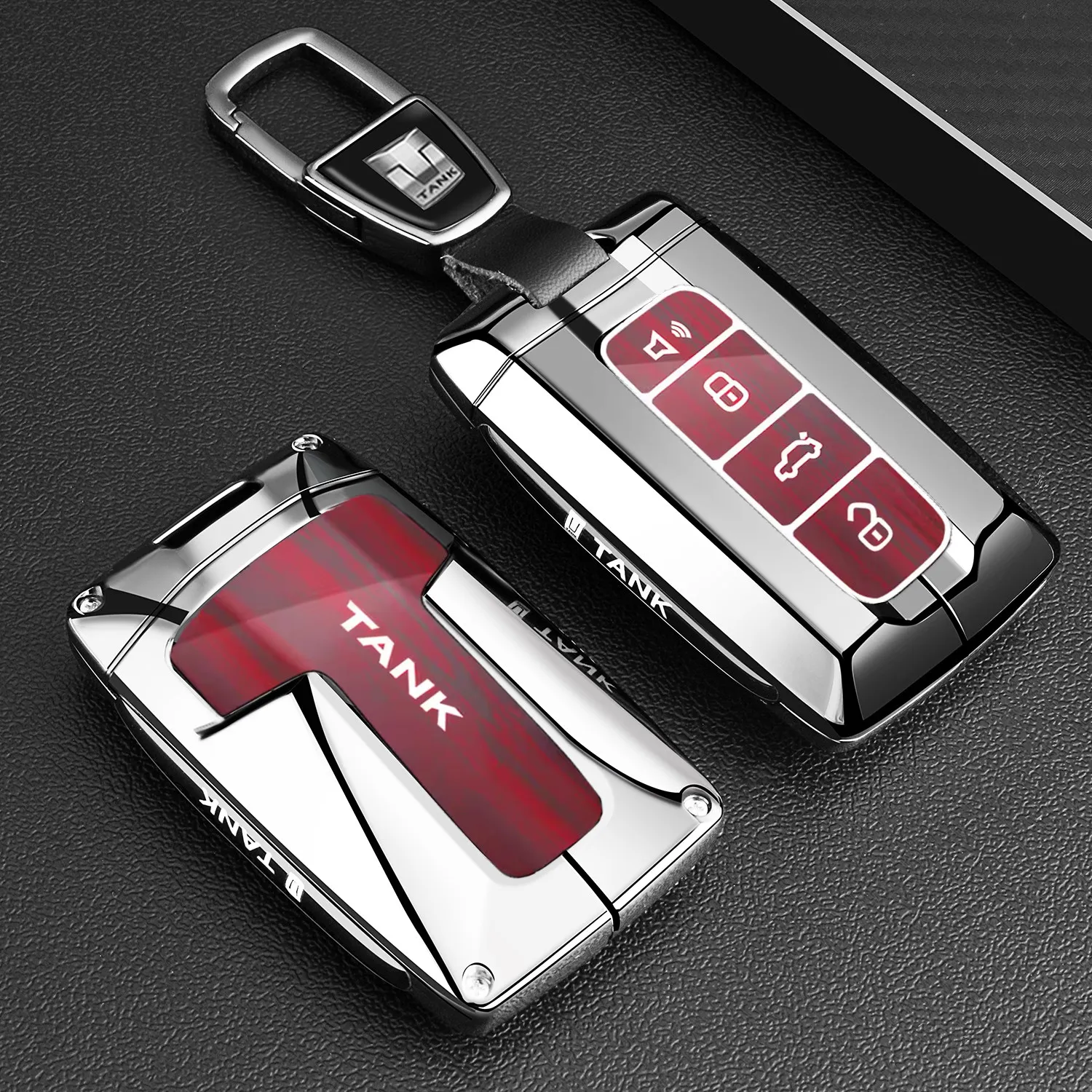 Metal Protective Shell Car Buckle Key for 2026 Tank 300 Compatible with 2026 400/500/hi4t 300 700 Automotive Accessory 4