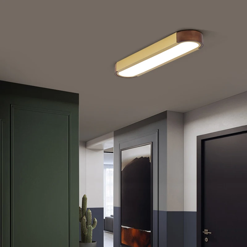 Moderna lampada da soffitto in legno per soggiorno e sala lampada da soffitto a Led per camera da letto Loft cucina per ufficio sala da pranzo Decor illuminazione per interni