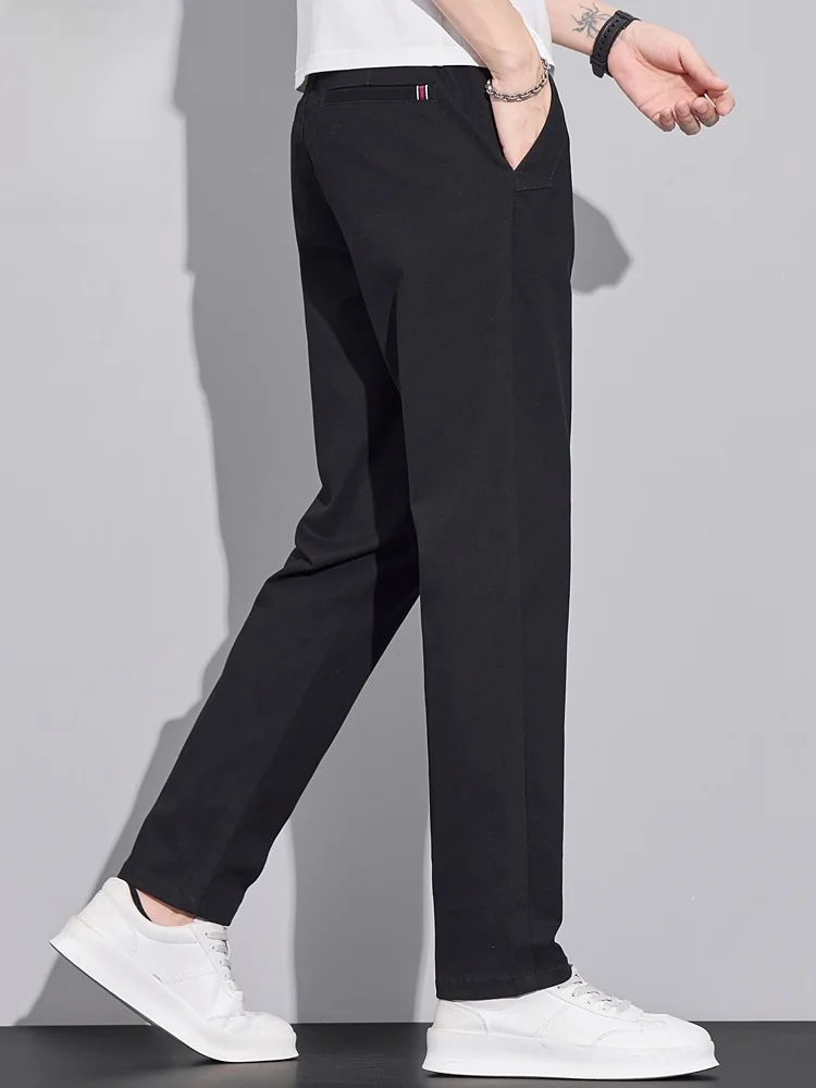 

Мужские прямые брюки Bla: повседневные, деловые, спортивные, весенние, новинка, брендовые, удобные, свободного кроя