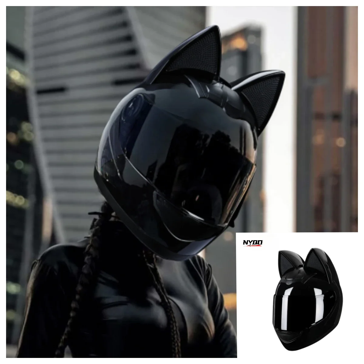 

Motorcycle Helmet Casco Moto Off-road Removable Cat Ear Four Seasons Breathable Protection Moto Helmets Cascos Para Motos 범블비헬맷