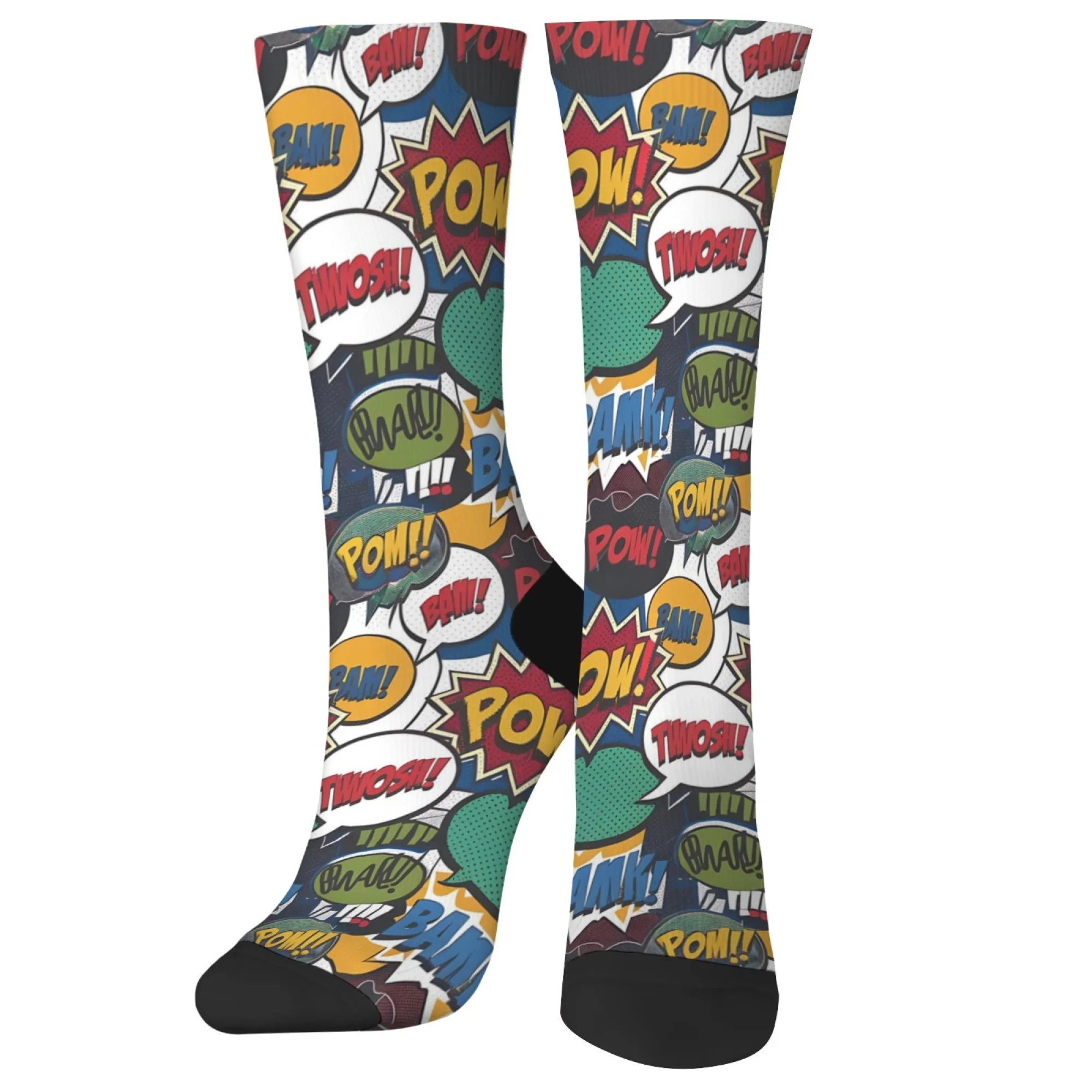 Fun street graffiti comic pop art socks men and women leisure outdoor sports socks hip hop happy personality crew socks gift