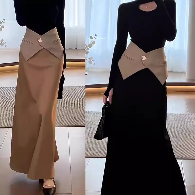 2026 Ladies' Elegant Temperament Irregular Suit Fabric Waistband Fashionable Dressing Item Casual Style Elastic Wide Waistband