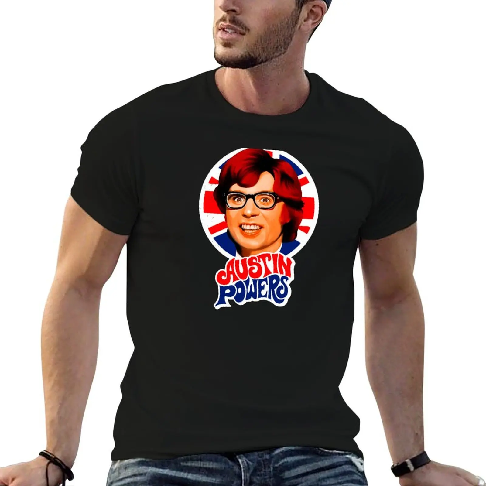 

Austin powers T-Shirt t shirts for man pack cotton t shirts for man graphic vintage T-Shirt